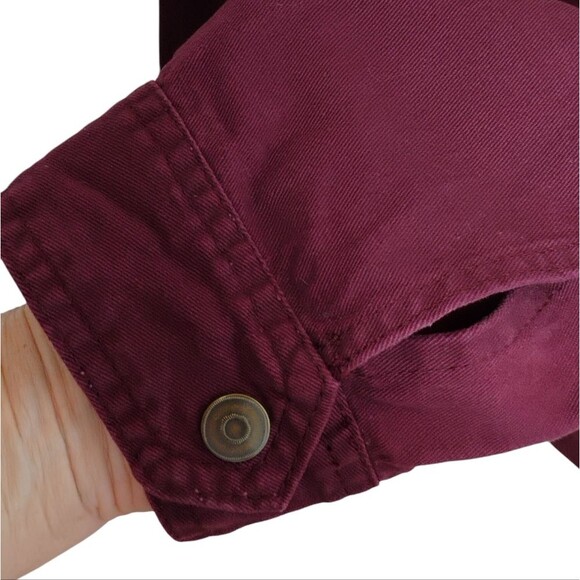 Prince & Fox Jacket Burgundy Wine Zip and Snap button with Hood size XL - Picture 13 of 16